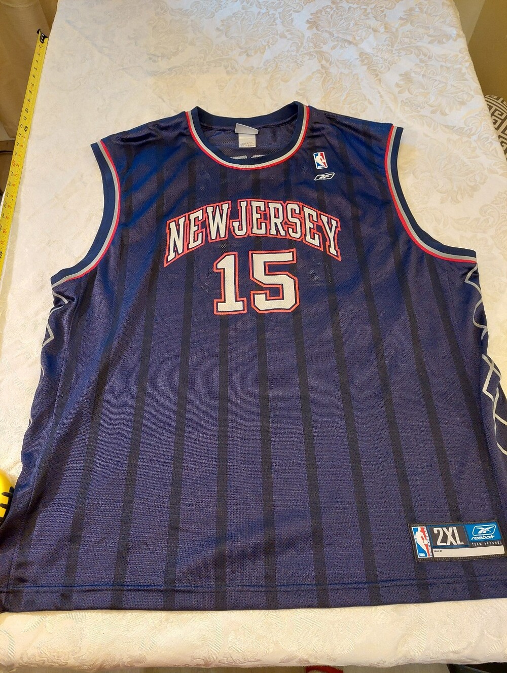 NBA New Jersey Nets Reebok Vince Carter #15 Jersey.